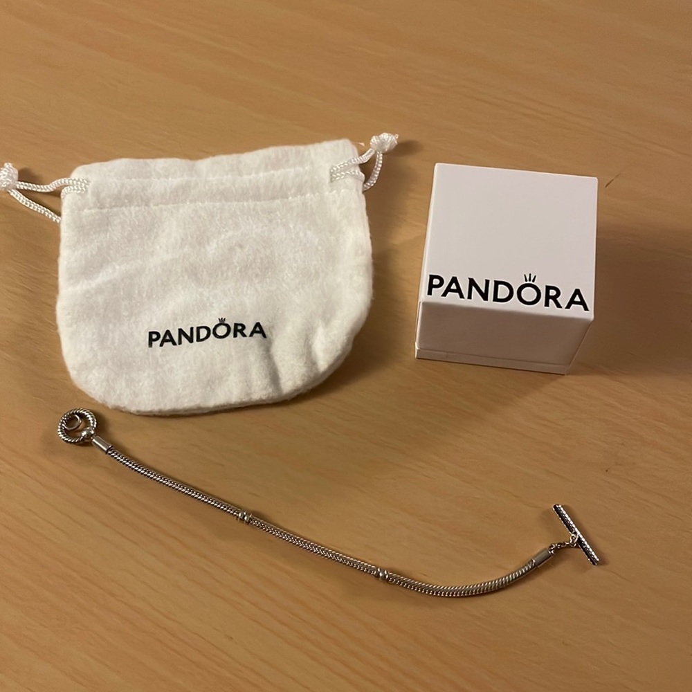 Pandora bracelet -17” . Good condition